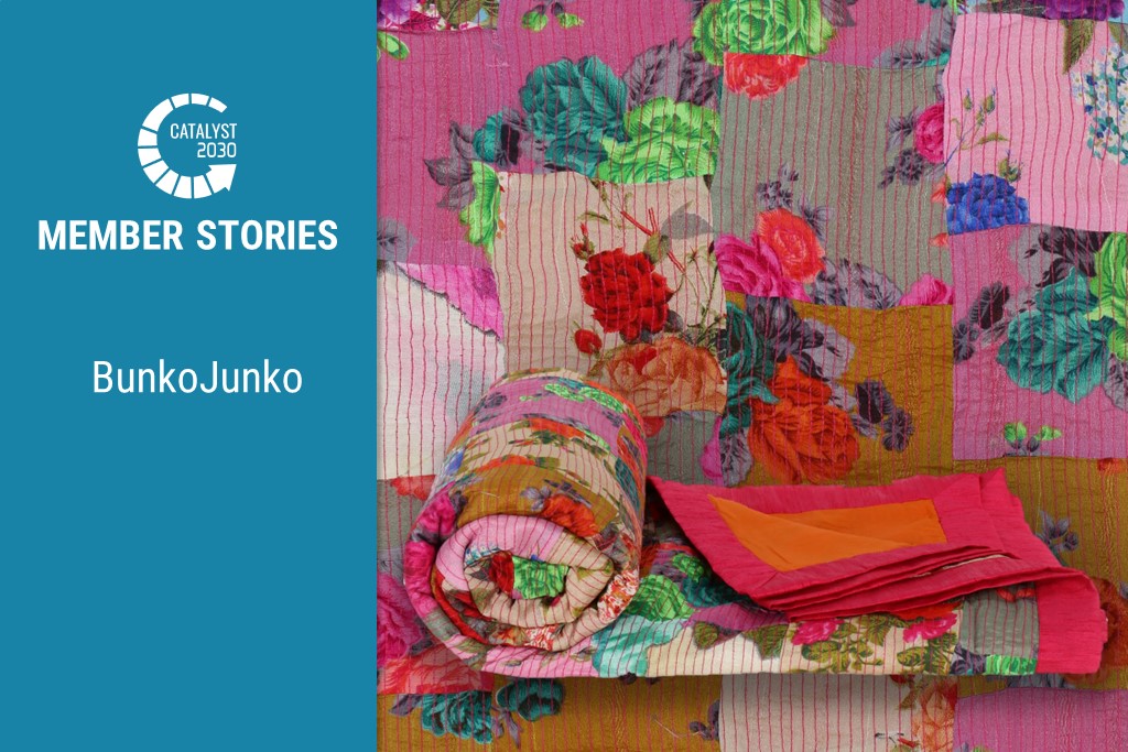 Catalyst 2030 member BunkoJunko creates fabric from textile waste.