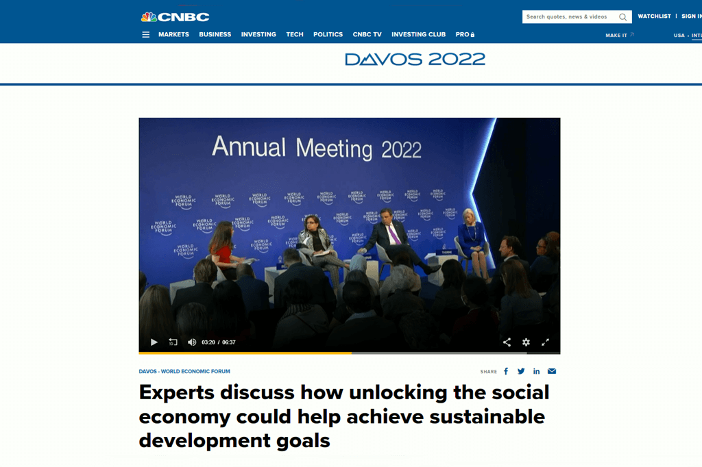 CNBC article on experts discussing unlocking the social economy