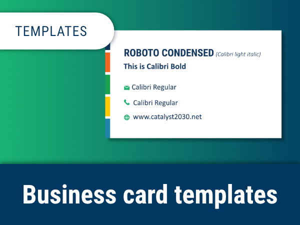 Catalyst 2030 business card templates