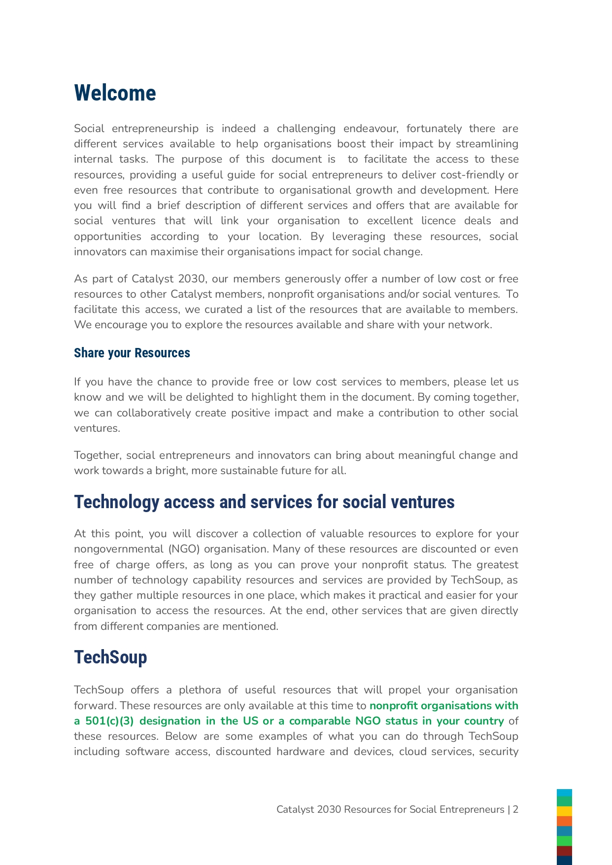 Technology Empowerment for NGOs and Social Entrepreneurs content extract