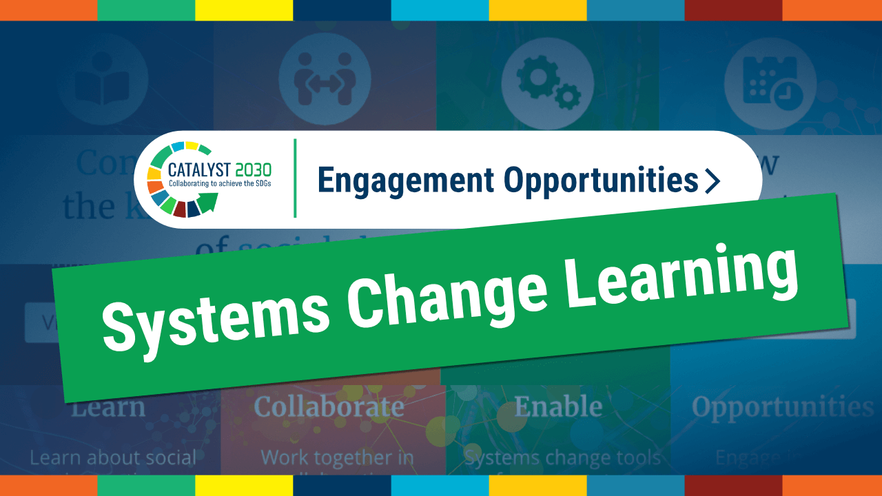 Engagement Opportunities - Systems Change Learning at Catalyst 2030