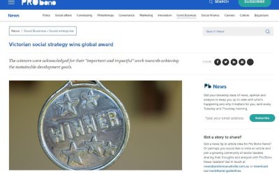 Victorian social strategy wins global award