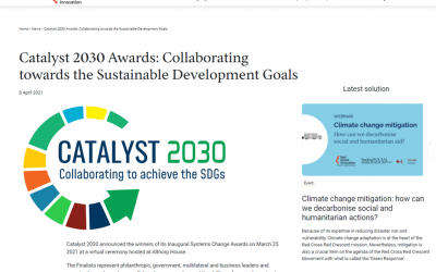 Catalyst 2030 Awards: Collaborating towards the Sustainable Development Goals – RedSocialInnovation.com