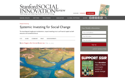 Systemic Investing for Social Change: The Future of Philanthropic Impact