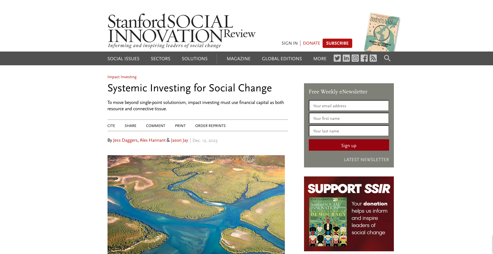 Systemic Investing for Social Change: The Future of Philanthropic Impact website image