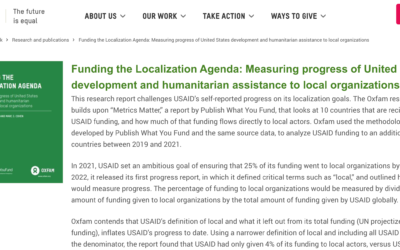 Funding the Localization Agenda Research Report
