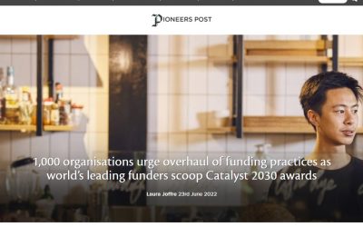 1,000 organisations urge overhaul of funding practices as world’s leading funders scoop Catalyst 2030 awards